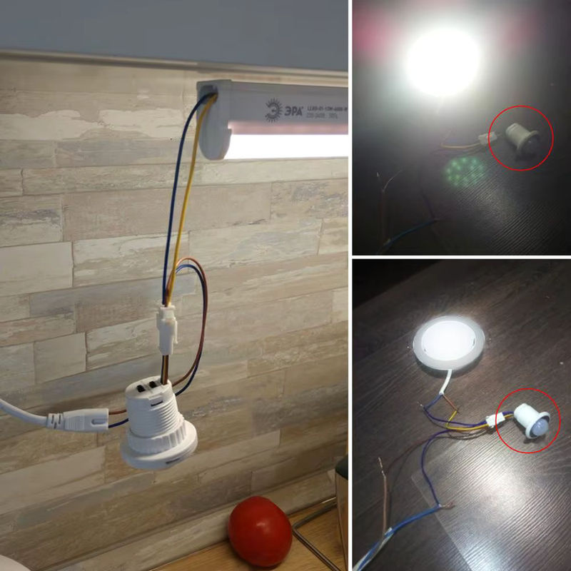 MALITAI Infrarot-Bewegungssensor PIR Induktionsdetektor für LED-Lampen und Deckenleuchten, Farbe: Weiß, Spannung: 110V-220V - Bild 3