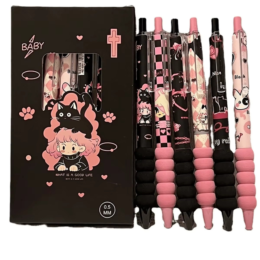 6-teiliges Neutralstift-Set in Gelb mit schnell trocknender Tinte und weicher Spitze für tägliches Schreiben - Bild 3