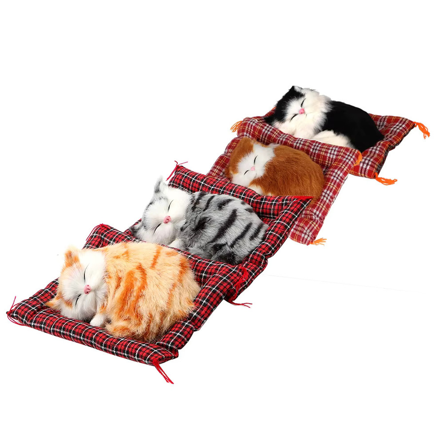 LEEPEE Plüsch Kätzchen Puppe als dekoratives Spielzeug und Auto-Ornament in Multicolor - Bild 4