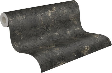 A.S. Création Vliestapete in Schwarz und Gold mit Natur- und Stein-Optik, Breite: 53 cm, Länge: 10,05 m - Bild 2