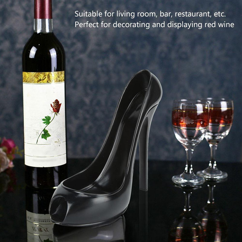 TOMTOP JMS Weinregal in Schuhform aus Kunstharz, Schwarz, B/T/H: 10,0 x 19,0 x 22,0 cm - Bild 7