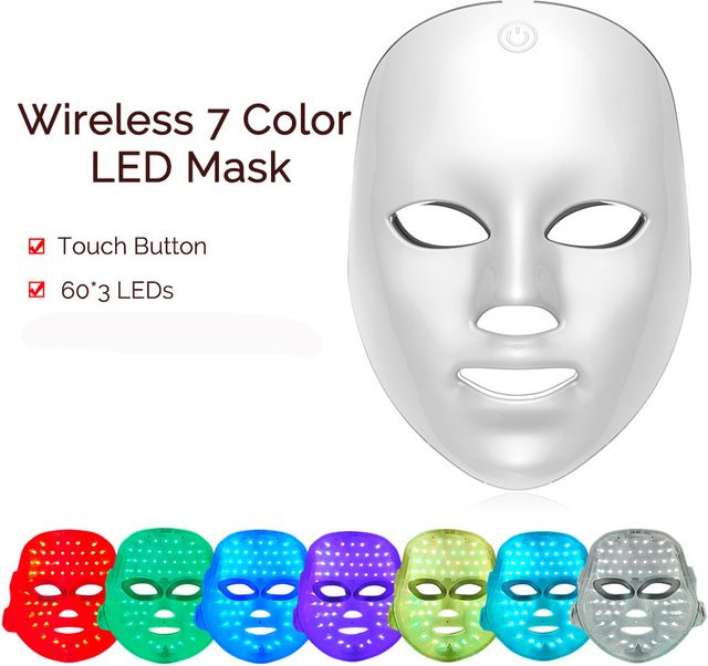Foreverlily LED-Gesichtsmaske, 7-Farben, Anti-Aging, Gesicht - Bild 1