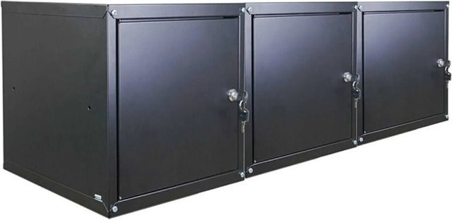 PROREGAL 3er Set Schließfachwürfel Cubic aus Stahlblech in Schwarz, H x B x T: 35 x 35 x 35 cm - Bild 1