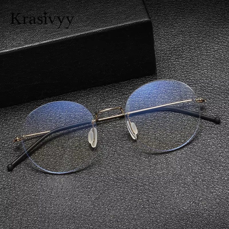 Denmark Optical Eyeglasses Korrektionsbrille, Titan, rund, Unisex - Bild 3