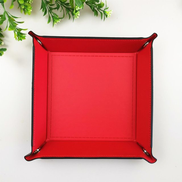 Love Home Garden Faltbare Schlüsselaufbewahrungsbox aus PU-Leder in Rot - Bild 1
