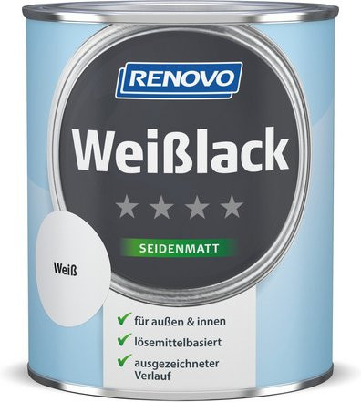 RENOVO Alkydharzlack in Weiß, satin-matt, 0,75 l - Bild 1