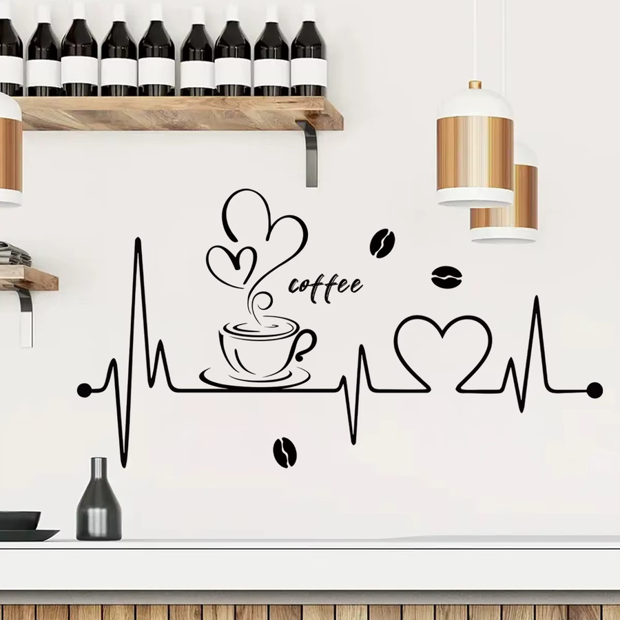 BRUP Wandtattoo EKG Muster aus PVC für Wohnzimmer, Schlafzimmer und Küche - Bild 2
