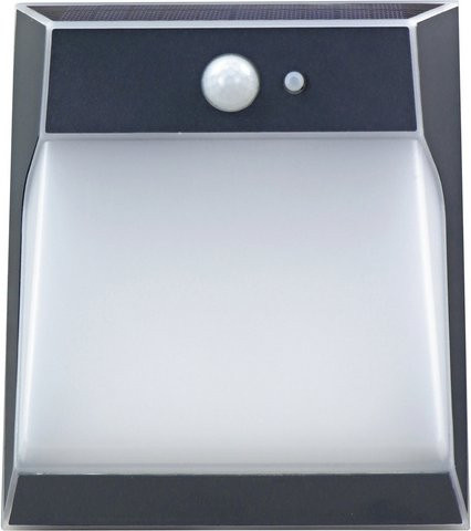 E2 Solar-Wandleuchte SABIK mit Bewegungssensor in Schwarz, B/H/T: 150 x 70 x 180 mm - Bild 1