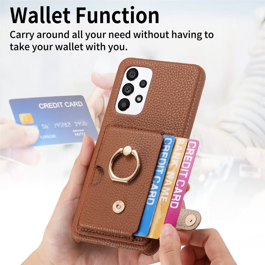szHAIyu Leder-Handyhülle mit Kartenfächern und Brieftaschenfunktion für Samsung Galaxy S26 S25 S24 S23 S22 S21 FE A56 A55 A36 A17 A16 A07 A06 in Grün - Bild 2