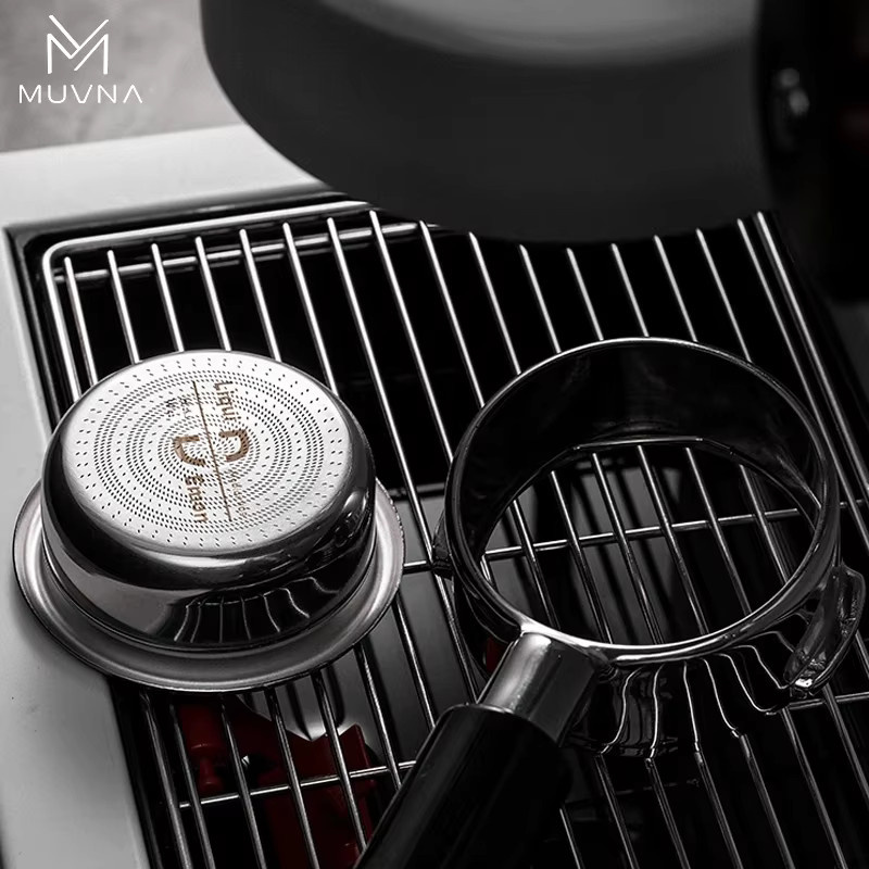 MUVNA Mobius Hochpräzisions-Siebkorb aus Edelstahl in Silber für Espresso, 14-22g Kaffeefilterkorb für 51mm, 53mm oder 58mm Siebträger - Bild 5
