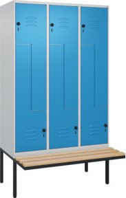 C+P Z-Spind Classic PLUS Sitzbank mit 6 Fächern und Buche-Hartholz Sitzfläche, B/T/H: 212 x 120 x 81,5 cm - Bild 1