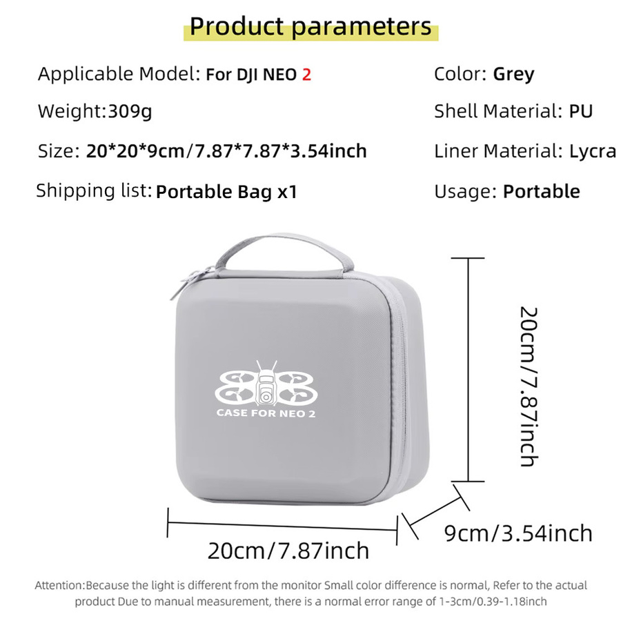 DJI NEO 2 Hartschalen-Tasche in Grau – Wasserdichte und kratzfeste Schutzhülle für Reisen - Bild 2
