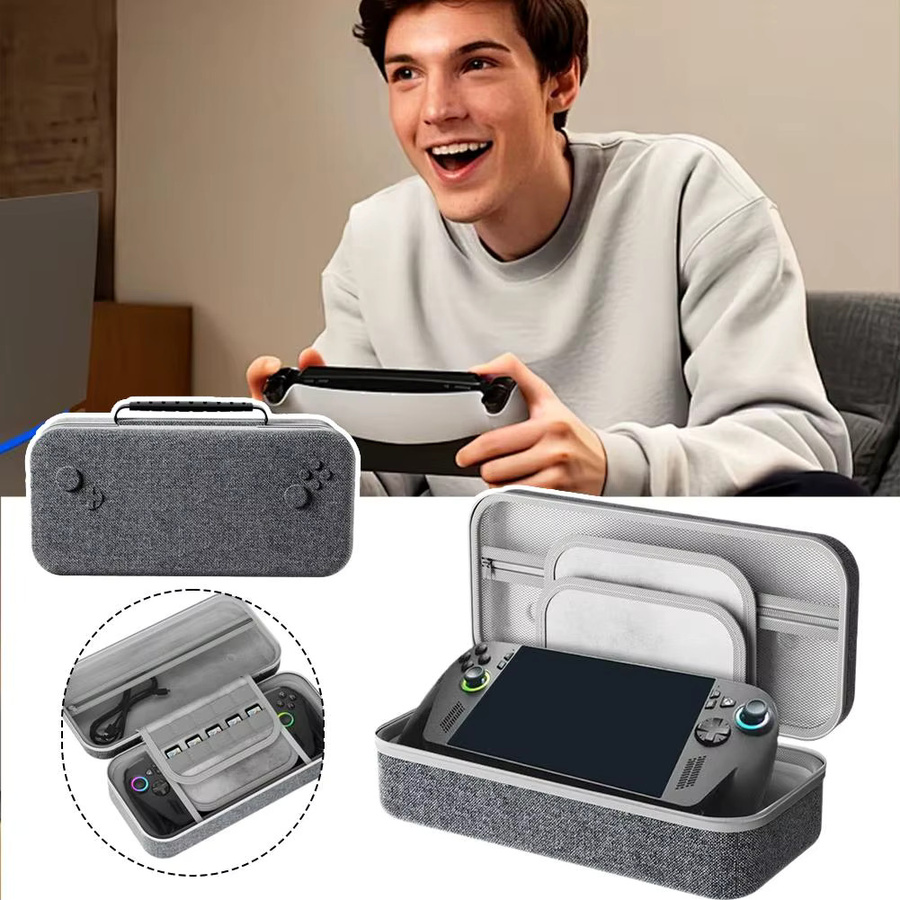 Stoßfester Aufbewahrungskoffer aus EVA für Asus ROG Ally X in Grau - Bild 5