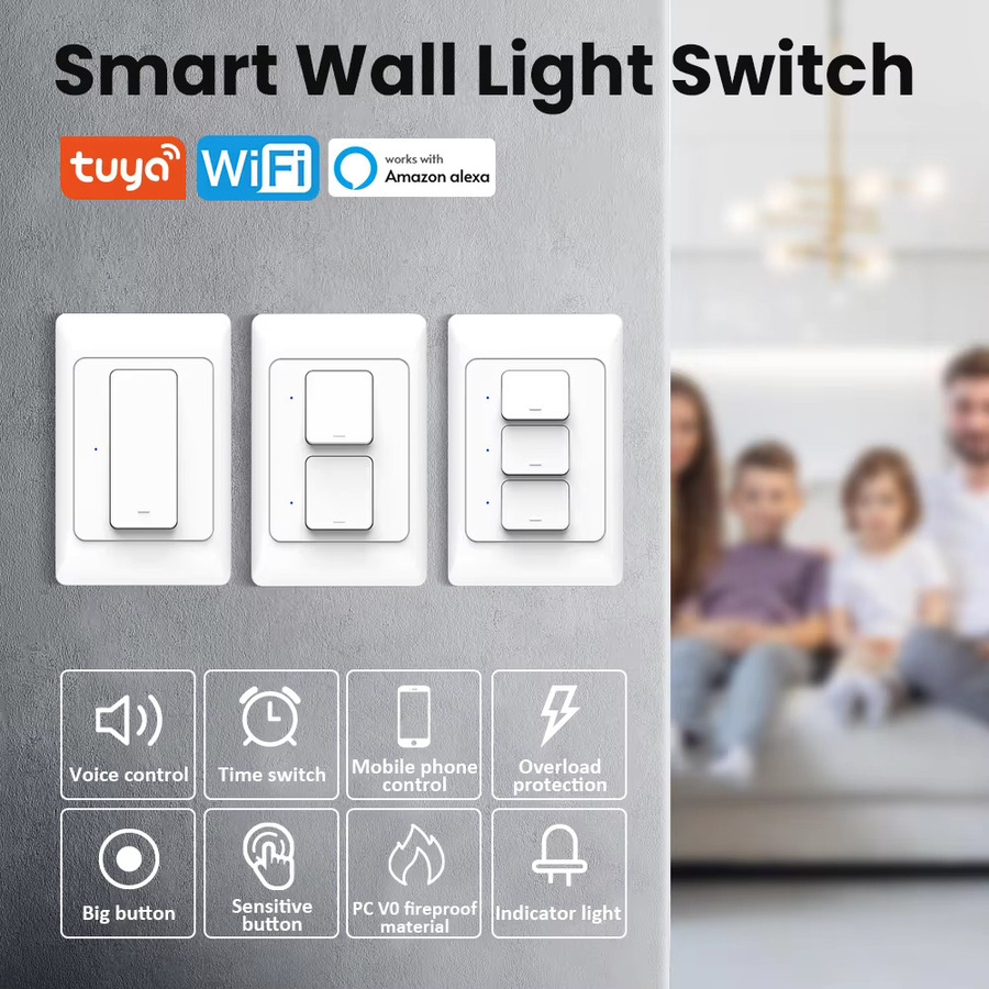 VBU Tuya Zigbee 3.0 Intelligenter Wandschalter als Wanddruckknopf in Weiß mit Sprachsteuerung für Google Home und Alexa - Bild 3