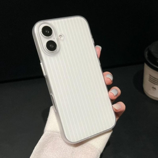 Apple Luxus Natur-Titan Handyhülle mit galvanisiertem Gitter-Design für iPhone 16 15 14 13 Pro Max Plus in Weiß - Bild 1