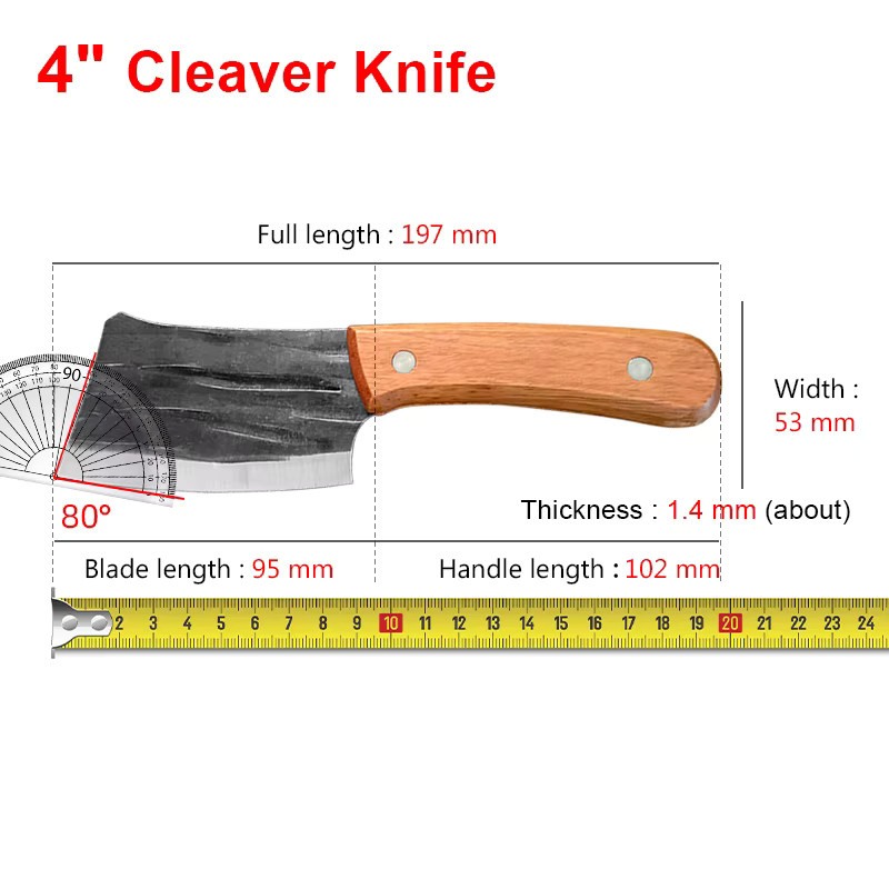 InLeung Allzweckmesser mit Holzgriff in Silber - Bild 2
