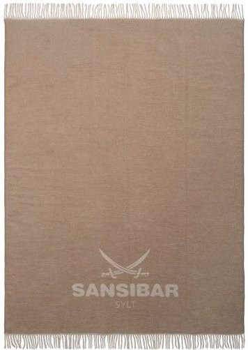 Wohndecke SANSIBAR Jacquard mit Fransen in Beige, Weiß und Multicolour, B/T: 200 x 150 cm - Bild 1