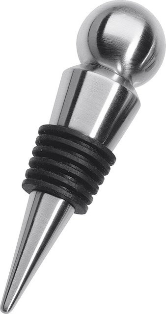 Cilio Flaschenverschluss BURGUNDER aus Edelstahl in Silber - Bild 1