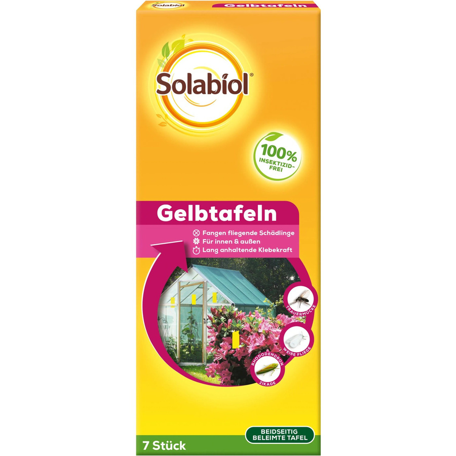 Solabiol Gelbtafeln zur Insektenbekämpfung für Garten und Gewächshaus, 7 Stück - Bild 2