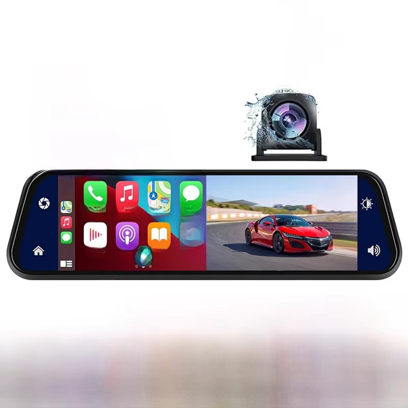 4K Dashcam Rückspiegel mit 10 Zoll OLED Display, Android Auto und Apple CarPlay, 5G WIFI, Bluetooth, GPS und FM-Transmitter, Schwarz - Bild 5