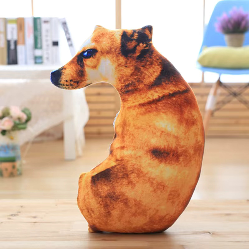 DOYOUDO 3D Hund Simulation Plüsch Spielzeug, Stofftier Kissen, 50 cm - Bild 2