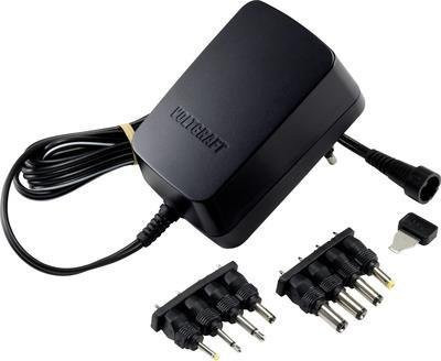 Voltcraft VC-11258710 Steckernetzteil Schwarz, regelbare Ausgangsspannung 3 V bis 12 V DC, 2.25 A, 27 W - Bild 1