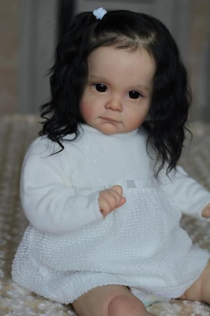 NPK Maggi Reborn Kleinkind Puppe, Schwarz, 60cm, für Sammler - Bild 1