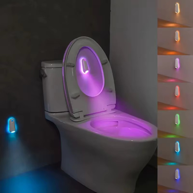 Moderne Pilz-Stehlampe mit Bewegungsmelder und RGB-Farbauswahl in Weiß für Badezimmer, Schlafzimmer und Treppen - Bild 2
