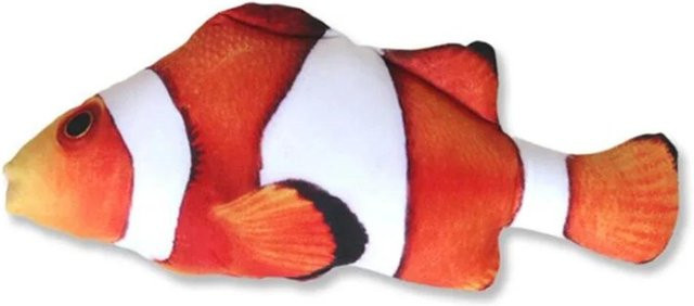 Yiran toy Clownfisch Wurfpuppe, Plüschpuppe, 3D Fischform, mit Katzenminze - Bild 1