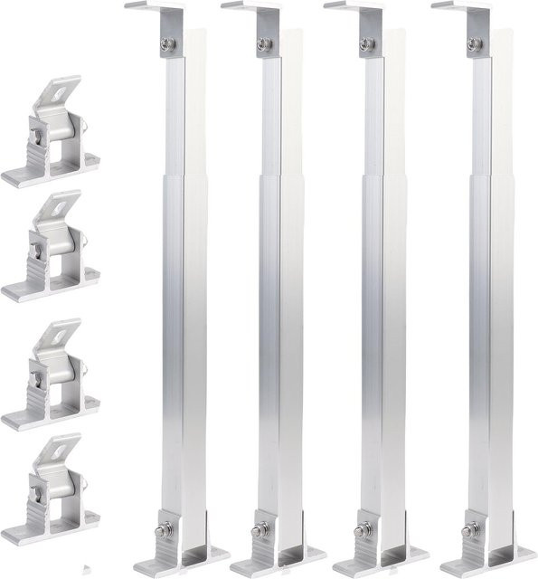 2er Set Aimo Solarmodul Neigungsmontagehalterung aus Aluminiumlegierung, einstellbar von 15 bis 30 Grad, Farbe: Weiß/Silber - Bild 1
