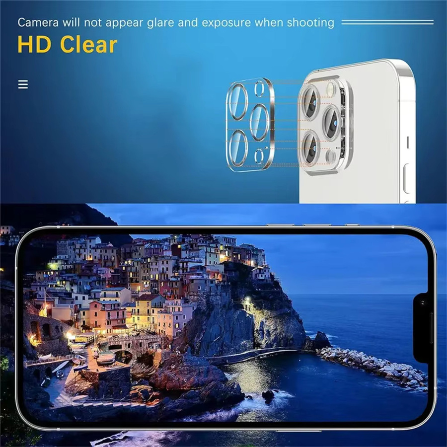 HD Gehärteter Glas Kamera Schutzfilm für Apple iPhone 17 Air 16 15 14 Plus 13 12 11 Pro Max Transparent - Bild 5