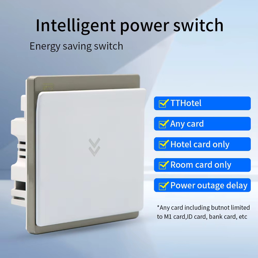 TTHotel ES3-BT Energiesparschalter mit Bluetooth und App-Steuerung, 40A, Weiß, Unterstützung für Wifigateway - Bild 3