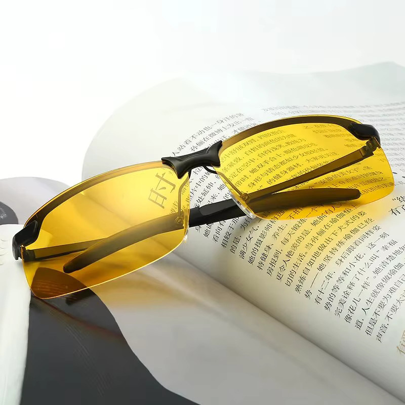 VABBON Sonnenbrille, randlos, Metall, gelb, Herren, polarisiert - Bild 2