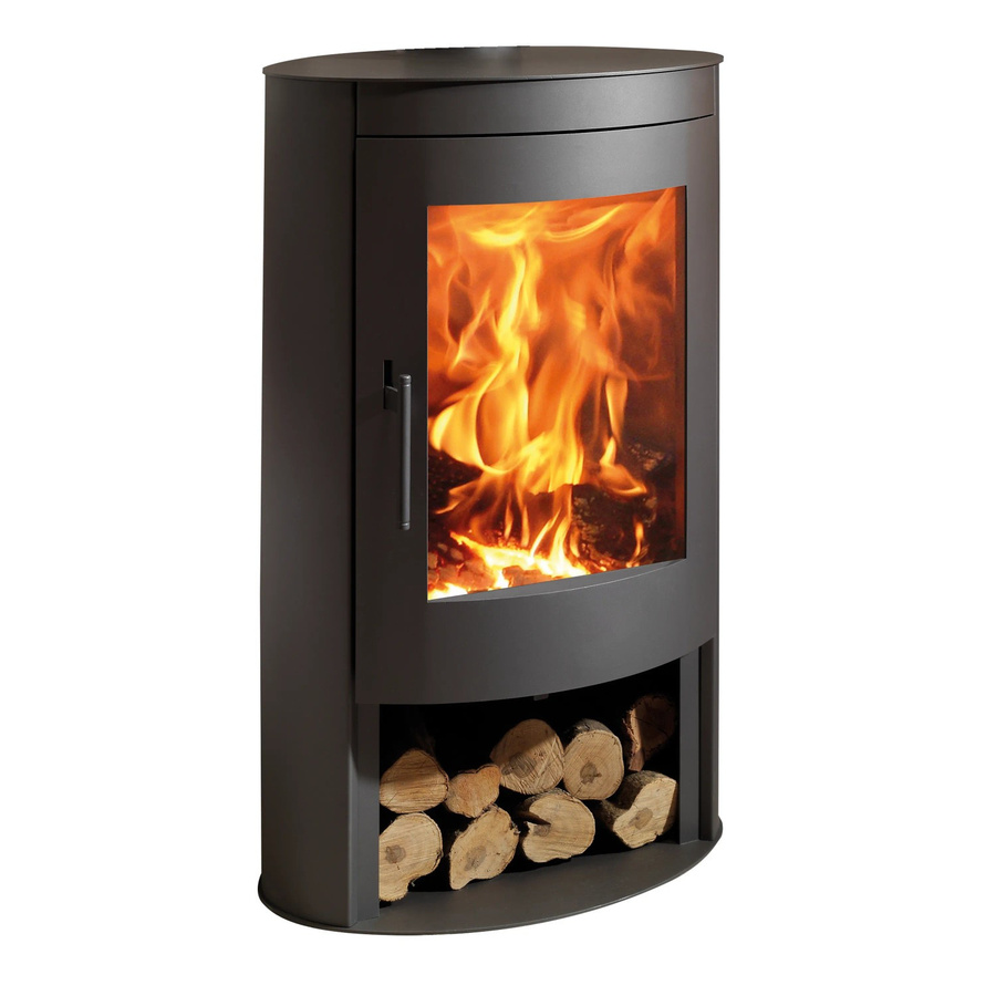 Panadero Kaminofen Oval in Schwarz Metallic aus Stahl mit 8,7 kW - Bild 2