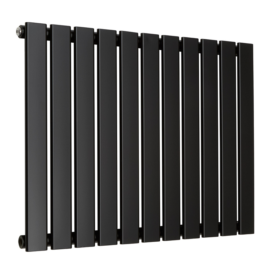 Hudson Reed Sterling Arlie Design-Heizkörper einlagig horizontal in Schwarz, B: 77,0 cm, H: 59,5 cm - Bild 1