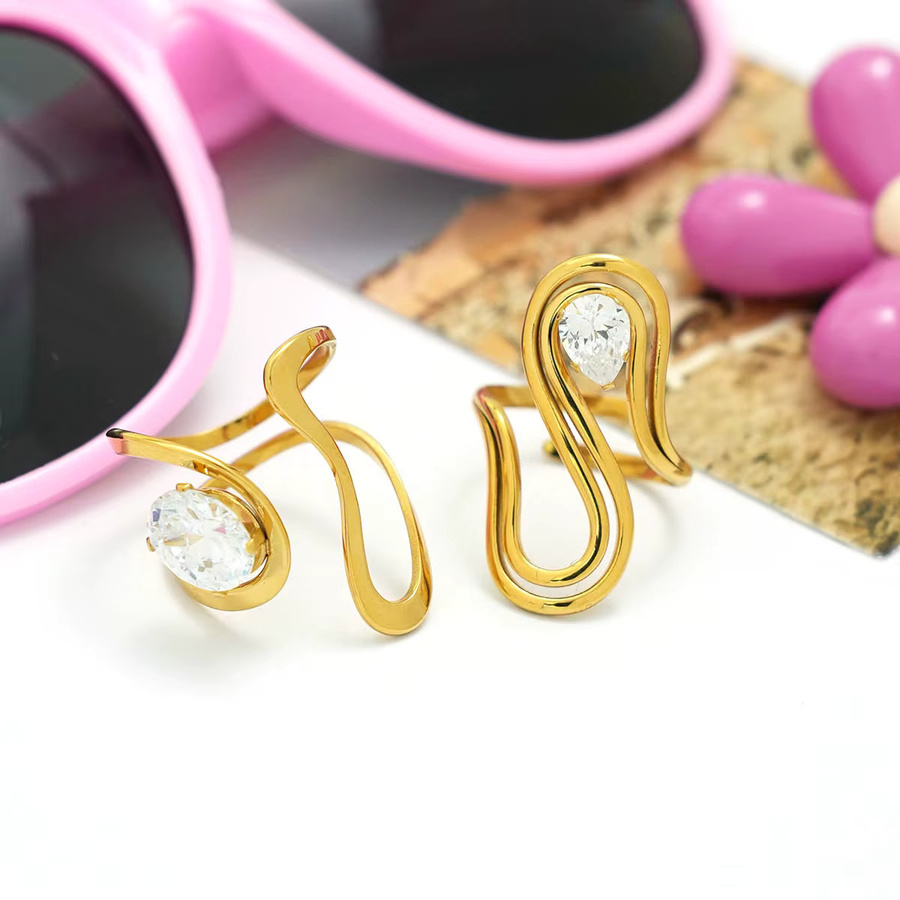 Uself Ring, Zirkonia, Gold, Damen, Verlobung, Hochzeit - Bild 3