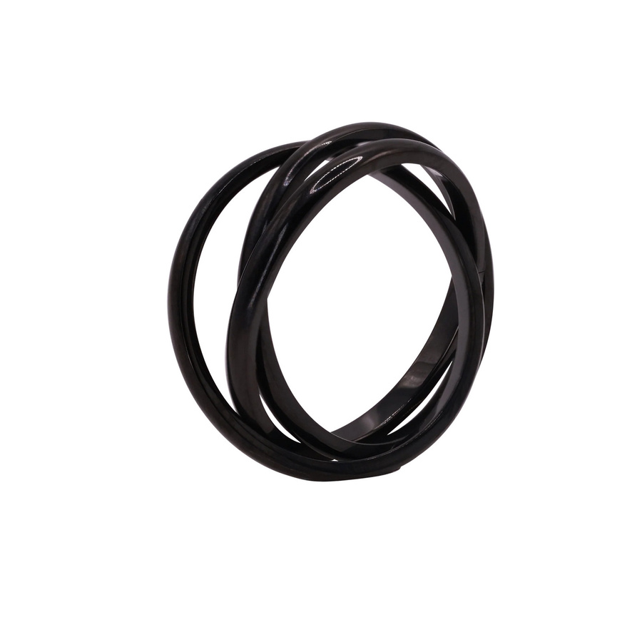 Ring Jovin, Gold, Schwarz, Ringgröße 50, Unisex - Bild 1