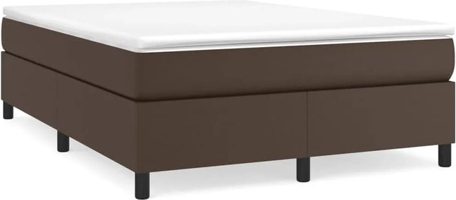 vidaXL Boxspringbett in Braun aus Kunstleder mit B/T: 140 x 190 cm - Bild 1
