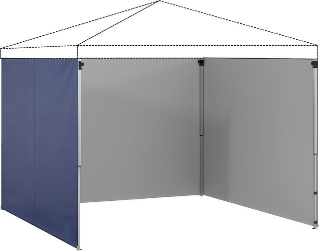 Outsunny 3er-Set Pavillon-Seitenwände mit Reißverschluss, UV-Schutz und wasserabweisendem Oxfordstoff als Sicht- und Windschutz für 3x3 m Partyzelte, Dunkelblau - Bild 1