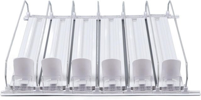 Aimo Automatischer Getränke-Schieber für Kühlschrank aus ABS Kunststoff, Weiß, Breitenverstellbar, Breite: 31 cm - Bild 1