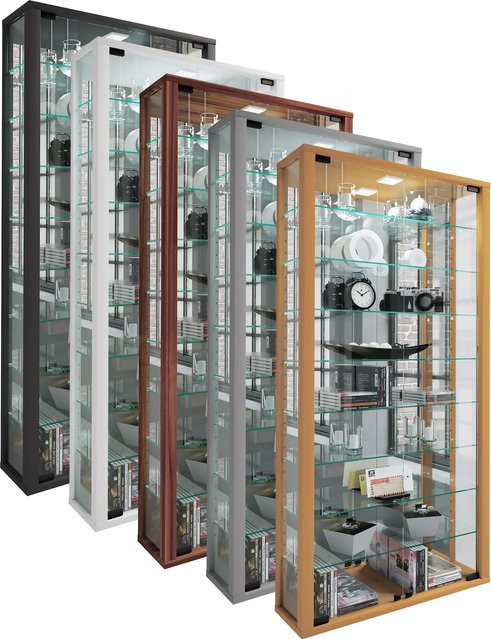 VCM Hängevitrine Vitrosa Maxi Spiegel aus Glas mit ESG-Sicherheitsglas, Farbe Transparent, H x B x T: 115 x 59 x 18 cm - Bild 1