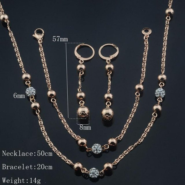 Schmuckset 585 Roségold, Zirkonia, Perlen, Damen - Bild 1