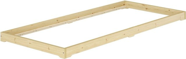 Erst-Holz Massivholzbett Fichte Geölt Modell 47 als Niederflurbett inkl. Rollrost B/T/H: 90 x 190 x 9,0 cm - Bild 1