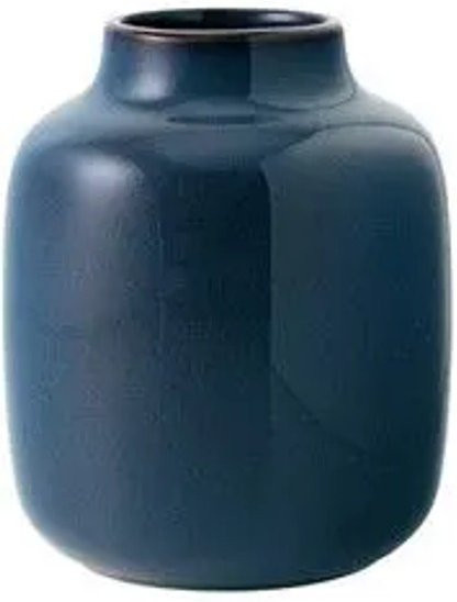 Villeroy & Boch like. by Lave Home Vase Shoulder Bleu in Blau, Steingut, Höhe: 15,5 cm - Bild 1