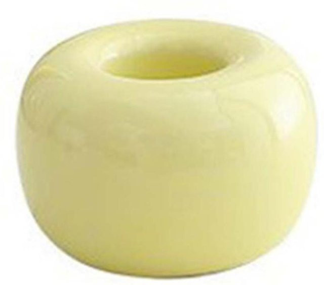 Mango Event Mini-Donut-Zahnbürstenhalter aus Keramik in Gelb - Bild 1