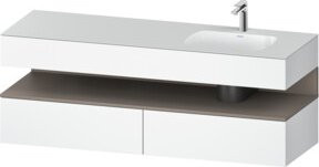 Duravit Einbauwaschtisch-Möbel-Set Qatego in Weiß, B/T/H: 160 x 50 x 60 cm - Bild 1