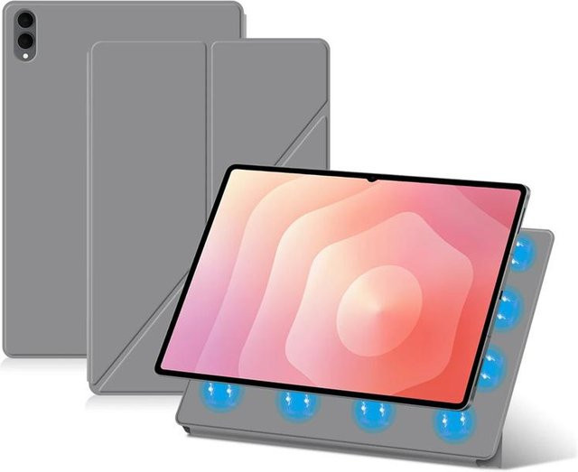 Intelligente magnetische Buchhülle für Samsung Galaxy Tab S11 11 Zoll und Tab S11 Ultra 14,6 Zoll in Grau - Bild 1