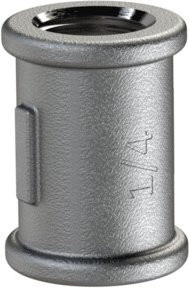 Riegler Muffe 270 in Schwarz aus Temperguss mit 1/2 Zoll Innengewinde - Bild 1
