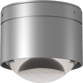 Top Light Puk! 80 One Avantgarde LED-Deckenleuchte in Chrom Matt mit klarem Glas und warmweißem Licht (2700K) - Bild 1
