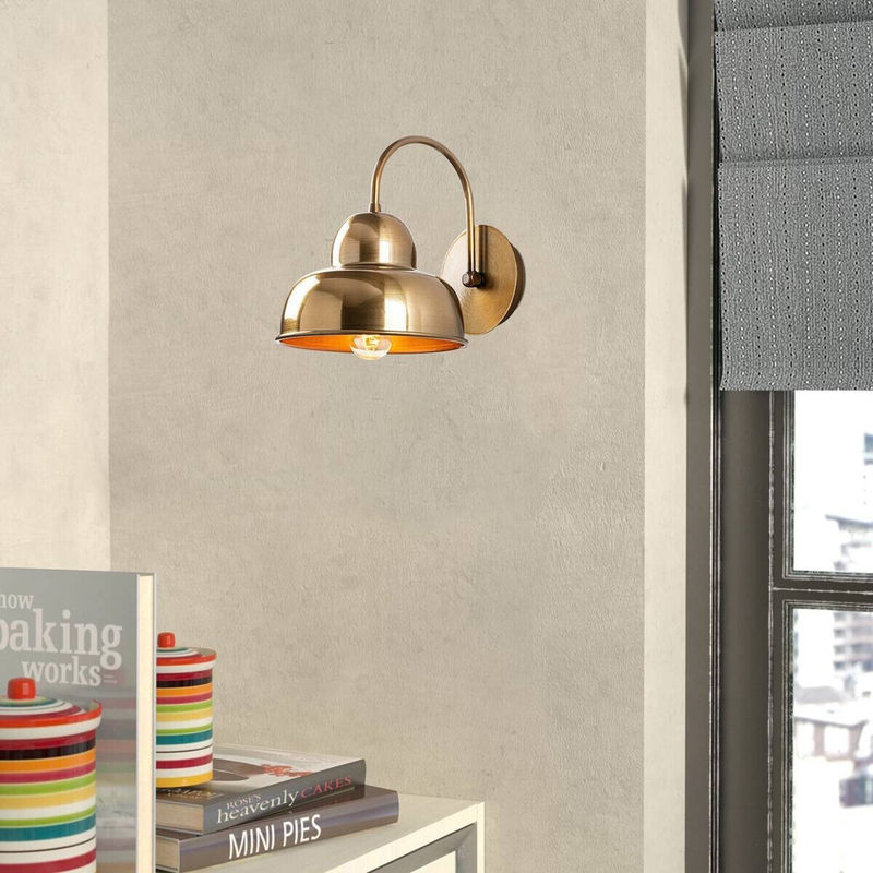 Opviq Wandleuchte Berceste in Gold aus Metall mit E27 Fassung, B/H/T: 27 x 24 x 27 cm - Bild 3